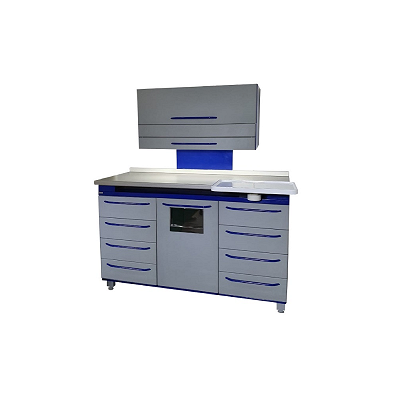 A mobile dental table A mobile dental table