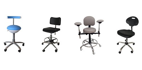 Chairs and helmets for medical staff, office, waiting rooms, hollows