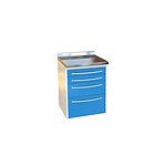 Module P-04 with 4 drawers, stainless steel desktop