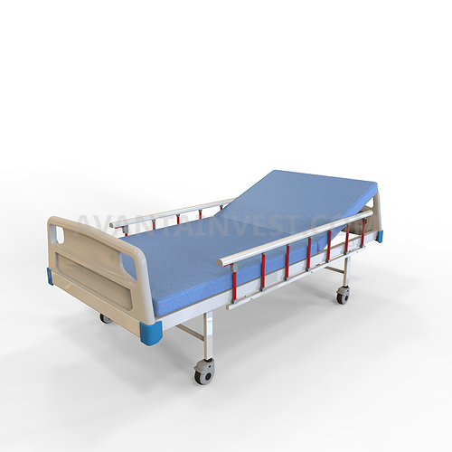 Медицинская кровать КМ-2 двухсекционная на ножках