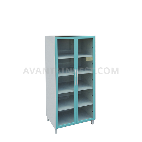 Glass locker A-108S with 4 shelves