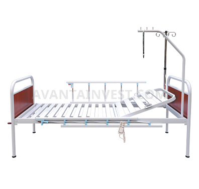 Two-section bed with fixed backs