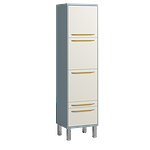 Wardrobe with 3 doors, 2 drawers and 3 shelves