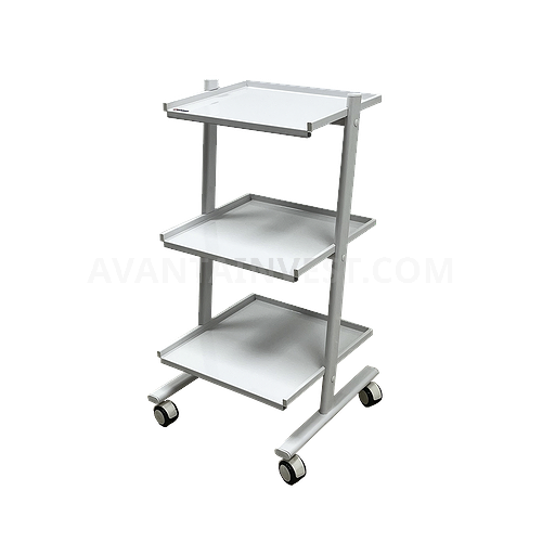 Medical stand T-09 mobile for additional equipment with 3 shelves (collapsible)