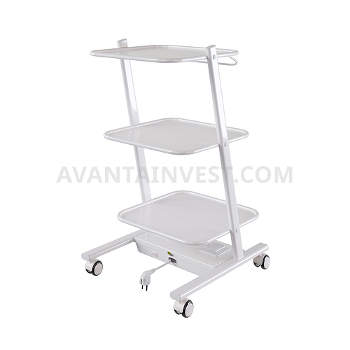 Rack cart T-08 metal shelves with sockets (collapsible)