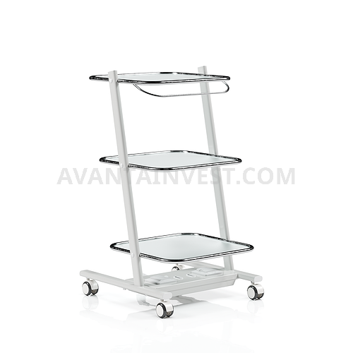 Rack cart T-08 with glass with sockets (collapsible)