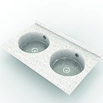 Granolithic double sink