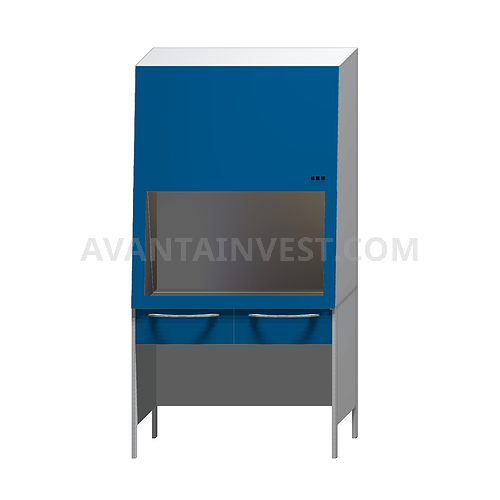 Laminar flow unit SHK-9 with air-filtering system, lifting front panel and 2 boxes