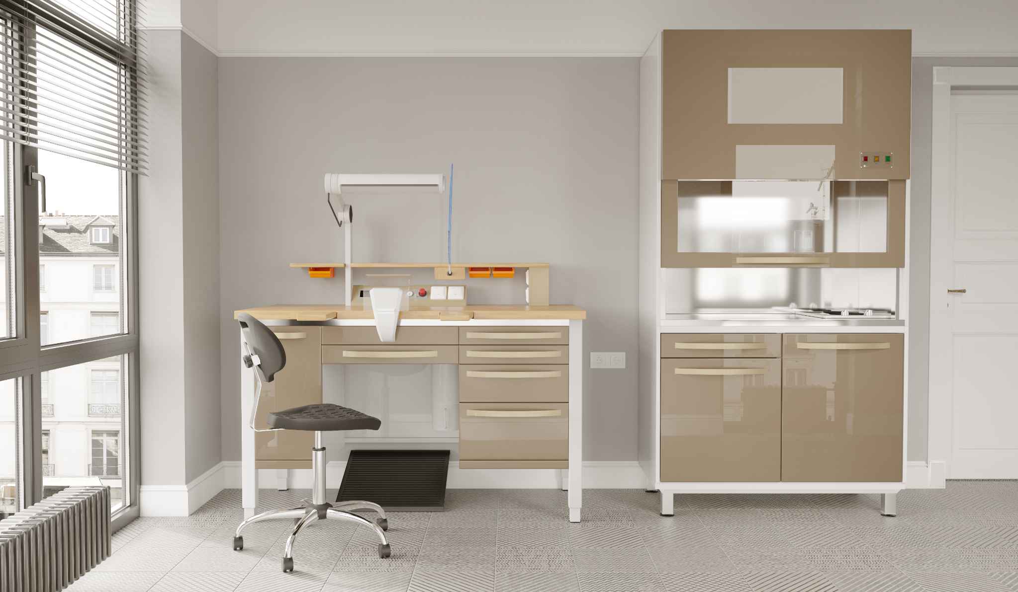 Мебель для зуботехнической лаборатории