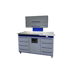A mobile dental table A mobile dental table