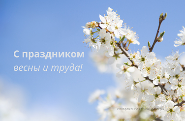 С Праздником Весны и Труда!