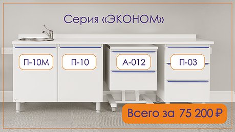 Мебель серии «ЭКОНОМ» с регистрационным удостоверением — от 75 000₽!