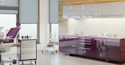 Мебель серии VIP для стоматологических, стерилизационных и кабинетов общей практики
