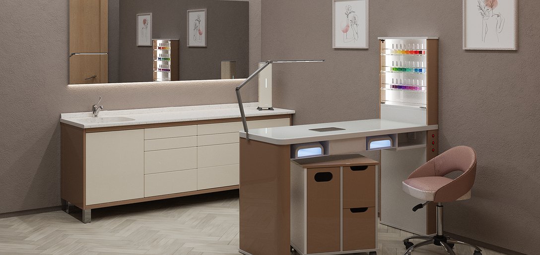 Manicure tables and banquets for express manicure