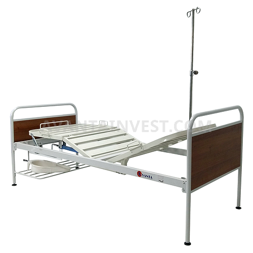 Bed with fixed backs