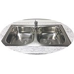 Stainless steel double sink