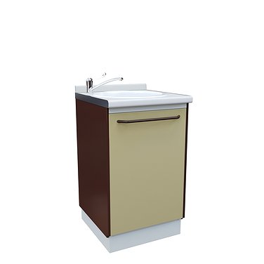 Module A-10M with sink, faucet and wastebasket Module A-10M with sink, faucet and wastebasket