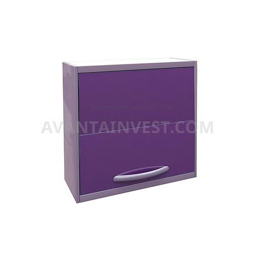 Suspended module A-16D with lower highlighting with door and 1 glass shelf
