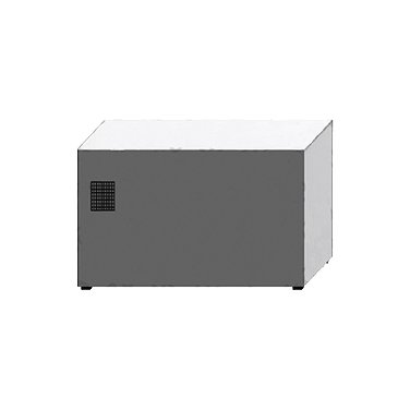 Медицинский шкаф Ш-2 шумоизоляционный на компрессор с дверью и вентилятором