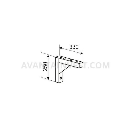 Wall-mounted KN-1 bracket for tabletop base