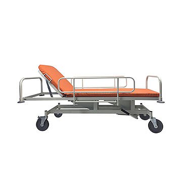 Cart for patients transportation with height adjustment