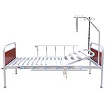 Two-section bed with fixed backs