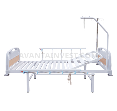 Single-section bed KM-1 with quick-release backrest