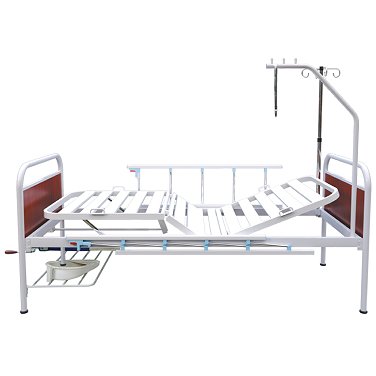 Four-section bed with fixed backs