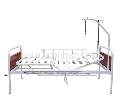 Single-section bed KM-1 with quick-release backrest