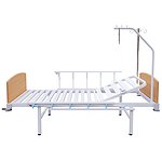 Single-section bed KM-1 with quick-release backrest