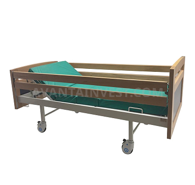 Кровать 2х секционная реабилитационная с деревянными спинками КМ-2*