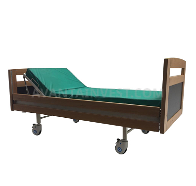 Кровать 2х секционная реабилитационная с деревянными спинками КМ-2*