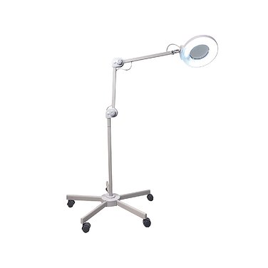 Медицинская лампа лупа с подсветкой и увеличительным стеклом мобильная