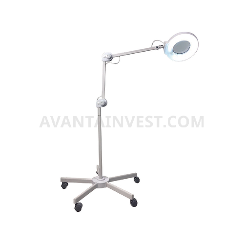 Медицинская лампа лупа с подсветкой и увеличительным стеклом мобильная