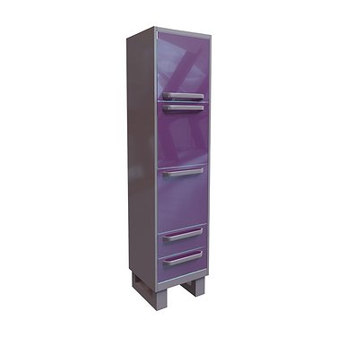 File cabinet with 3 doors, 2 drawers and 3 shelves
