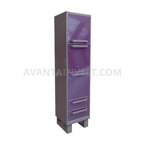 File cabinet with 3 doors, 2 drawers and 3 shelves