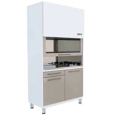 L-3HM Lab cabinet with exhaust system, heating unit and sink L-3HM Lab cabinet with exhaust system, heating unit and sink