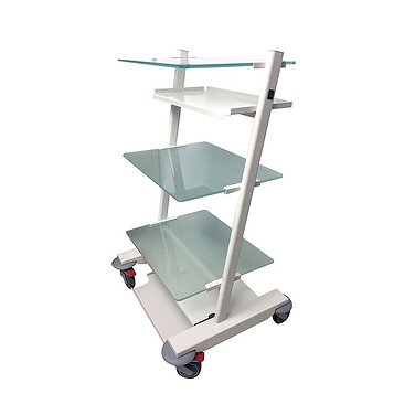 Т-19 mobile stand for additional equipment with 3 glass-made shelves