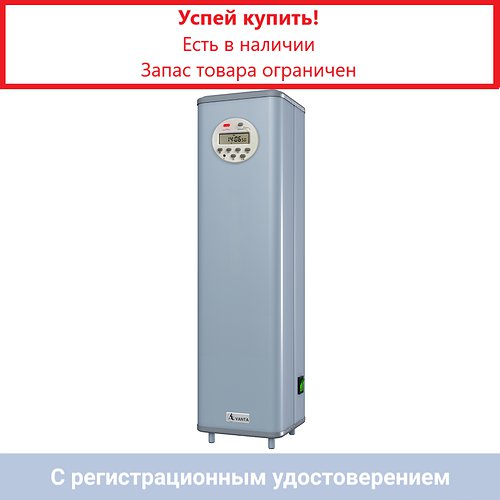 Desktop bactericidal air recirculator with 1 lamp and a service life sensor