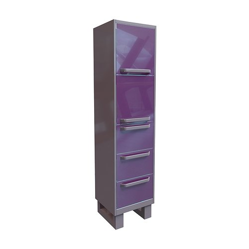 Medical filing cabinet (2) with 2 doors, 3 drawers and 2 shelves