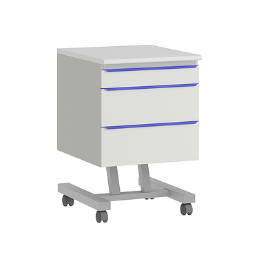 Doctor's mobile table with 3 drawers Doctor's mobile table with 3 drawers