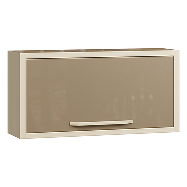 Hanging module with bottom illumination with door and one shelf
