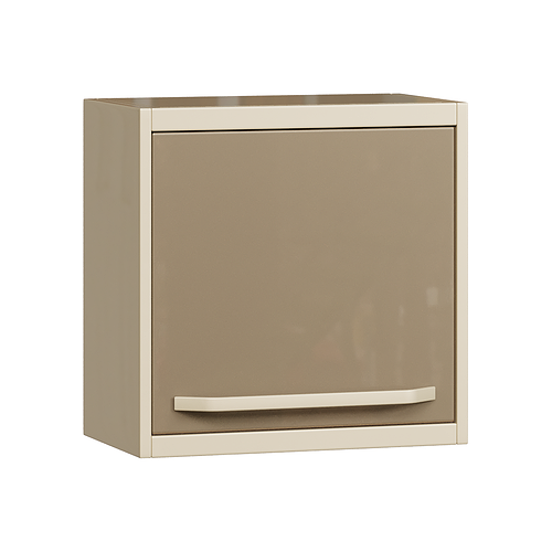 Медицинский шкаф подвесной с нижней подсветкой, с дверцей и одной полкой