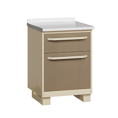 Module with drawer, door and shelf