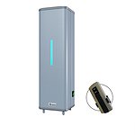 Bactericidal air recirculator with 2 lamps and remote controller