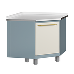 Медицинская тумба (угловая) со столешницей, дверцей и полкой