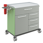 Тележка с фасадами и верхней крышкой из ABS пластика