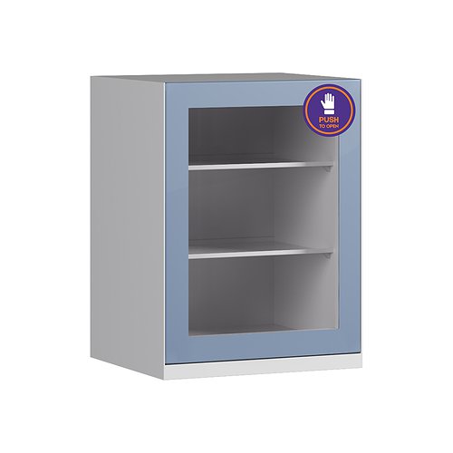 Hanging unit with glass door and 2 shelves