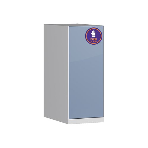 Медицинский шкаф подвесной узкий с дверцей и полками