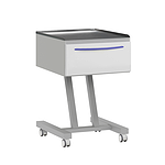 Стол для хирургических инструментов, стоматологический мобильный с 1 ящиком (основание из прямоугольной трубы) серии стандарт